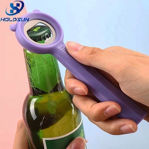 Tùy chỉnh màu sắc của nhãn hiệu xách tay gấu Thiết kế kim loại bia chai Opener với nonslip nhựa xử lý cho dễ dàng mở - Product Image 5