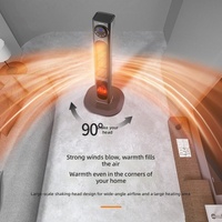 Chauffage vertical PTC pour la maison, 1500-2000W, faible bruit, économie d'énergie, effet de flamme réaliste, arrêt automatique de sécurité, autoportant