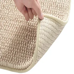 Household Chenille Shaggy Bath Mat Water Absorption Shaggy Rug Latex Back Non-slip Toilet Floor Bath Mats