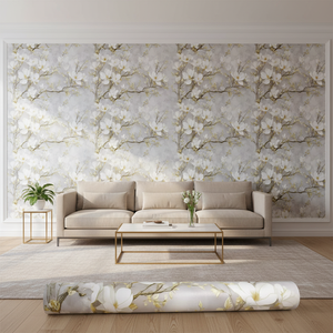 Carta da Parati Adesiva Floreale UDK 0.45*10m, Rimovibile e Impermeabile, Adesivo Murale in PVC <span class=keywords><strong>per</strong></span> Soggiorno, Camera da Letto, Decorazione Casa - Product Image 4