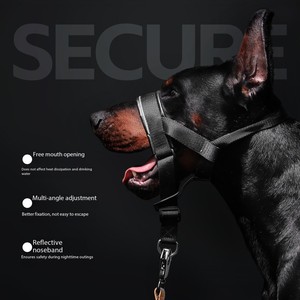 Accesorios para mascotas Doe, recién llegado, venta al por mayor, arnés ajustable para cabeza de perro, bozal de líder suave antitirón para entrenamiento y caminar - Product Image 4