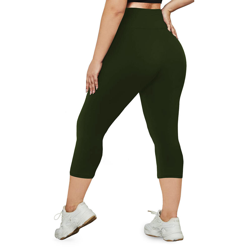Army green large size yoga pants