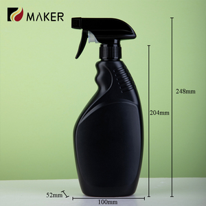 زجاجة بخاخ منظف كحولي كيميائي بلاستيك أسود غير لامع بخاخ منظف كحولي - Product Image 2