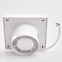 Ventilateur d'extraction de salle de bain à faible bruit, à pales en plastique, petit ventilateur mural pour conduit, électrique, avec grille, conception OEM, à roulement à billes