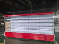 Vitrine réfrigérée verticale à rideau d'air, à haute efficacité énergétique, avec contrôle numérique de la température, LED, pour supermarché