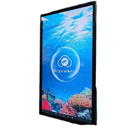 Écran d'affichage numérique 4K LCD Android de 55 à 75 pouces pour publicité et exposition, kiosque, menu numérique, support sur pied, CMS basé sur le cloud, LED, OEM