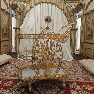 Italiaanse Luxe Eetkar Middeleeuws Design Kunst Licht Goud Voor Hotels Familiebanketten Woonkamer Keuken Hotel <span class=keywords><strong>Trolley</strong></span> - Product Image 3