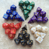 Deskjoy-Jeu de 7 dés polyédriques acryliques pour donjons et dragons, trpg, jeux de rôle et aventures