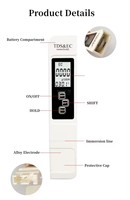 Portable multi-paramètres 3-en-1 TDS/EC/Temp stylo testeur de qualité de l'eau matière plastique OEM/ODM pour l'analyse de la dureté totale