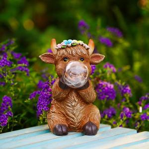 Năng lượng mặt trời bò ánh sáng ban đêm 3D ngoài trời sân mô phỏng nhựa thủ công bong bóng thổi trang trí động vật xuyên biên giới tính năng - Product Image 3