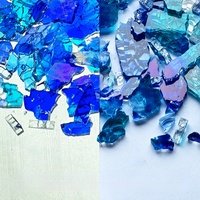 100G de morceaux de verre teinté transparents multicolores - Fragments de mosaïque irréguliers et éclats brisés pour projets artistiques DIY, artisanat du verre