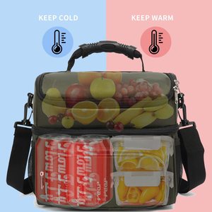 Custom Men Double Layer Polyester Cooler <strong>Insulated</strong> <strong>Lunch</strong> <strong>Bag</strong> Women Large Mesh Side Pockets <strong>Adult</strong> <strong>Lunch</strong> Box Large Tote <strong>Bag</strong> - Product Image 5