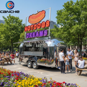 Últimos Modelos de Camiones de Comida Móviles, Camión de Comida Rápida Multifuncional de Acero Inoxidable para Pizza, Hamburguesas, Helados, Café - Product Image 1