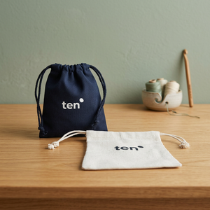 Natural and Black Cotton Drawstring Bags Letter Print Custom Logo <b>Mini</b> <b>Pouch</b> Gift Packaging Promotional Travel, Cosmetic Bag - Product Image 5