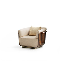 Un siège canapé en cuir blanc moderne luxueux hôtel chaise d'appoint salon fauteuil de luxe