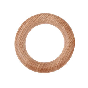 Anneaux en bois de hêtre, couleur naturelle, polis, pour la fabrication de bijoux DIY, accessoires pour bracelets de dentition pour bébés, vente en gros - Product Image 4