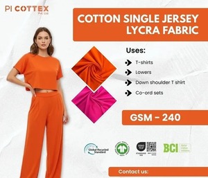 Tissu extensible en jersey simple de coton respirant et léger, le plus vendu, pour vêtements confortables – En promotion - Product Image 5