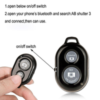 Control Remoto Inalámbrico BT para Cámara, Botón de Selfie para iPhone y Smartphones Android