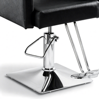 Fauteuils de barbier traditionnels avec pompe hydraulique robuste, repose-pieds réglable, base carrée, durables
