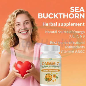 Ausreson minyak ikan Halal Omega 7 kapsul Buckthorn laut suplemen 500mg 1000mg kapsul minyak Buckthorn laut organik - Product Image 2