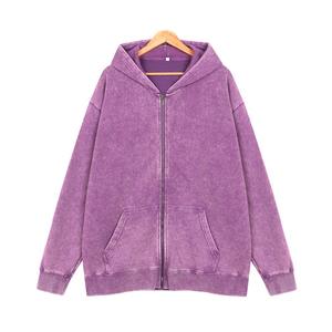 Femmes automne hiver pull à glissière <span class=keywords><strong>manteau</strong></span> couleur unie à capuche Cardigan doublure respirant décontracté sport veste hauts avant lavé - Product Image 3