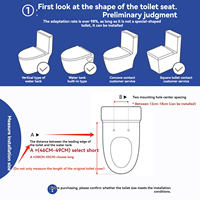 Siège de toilette en plastique PP de qualité supérieure, fermeture douce, siège de toilette WC, couvercle en silicone, siège de toilette intelligent pour l'Australie