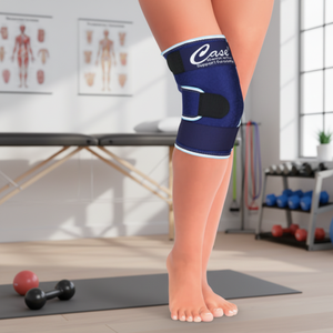 Attelle élastique pour genou la mieux notée – Orthèse de soutien du genou, ajustement confortable, compression réglable, matériau durable, emballage en vrac - Product Image 3