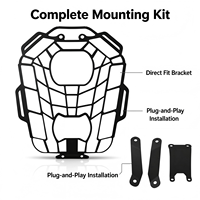 Pelindung Lampu Depan Motor untuk KTM 390 Adventure R X 2025 Pelindung Grille Aluminium Alloy Hitam Penutup Lampu Depan