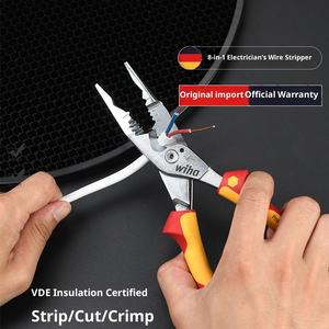 Pince multifonctionnelle 8 en 1 à nez pointu pour dénuder, couper, sertir les fils, pince à câbles isolée importée - Product Image 4
