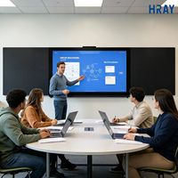 Pizarra Interactiva HRAY de 86 Pulgadas 4K Ultra Clear para Salas de Seminarios Universitarios, Discusiones Grupales, Presentaciones, Compatible con OEM y ODM