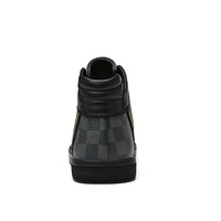 Chaussures de skateboard pour hommes baskets en cuir véritable de vache à rayures plates à lacets rétro respirant épaissi polaire coton rembourré