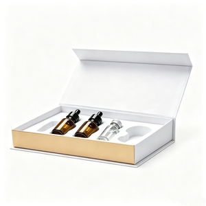 Boîte cadeau cosmétique personnalisée à fermeture magnétique rigide avec insert en EVA pour emballage en carton de luxe, soins de la peau et flacons - Product Image 5