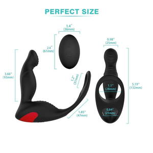 Masajeador de Próstata con Control Remoto para Hombre, Vibrador <span class=keywords><strong>y</strong></span> Anillo para Pene, Juguetes Sexuales para Adultos, Juguetes Sexuales para Parejas Femeninas - Product Image 6