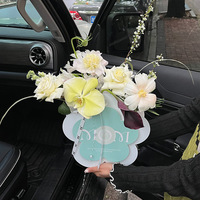 Portable oeillet Floral Bouquet Arrangement Boîte À Fleurs En Gros Sac En Papier Emballage Mamans Fête Des Mères Idée Cadeau Floral Touch