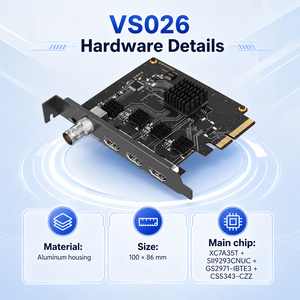 <span class=keywords><strong>Tarjeta</strong></span> de Captura de Video PCIe de <span class=keywords><strong>4</strong></span> Canales, 3 Puertos HDMI 4K, 1 Puerto SDI 1080P 60Hz, Placa Capturadora Interna PCIe 2.0 X4 para PC en Vivo - Product Image 1