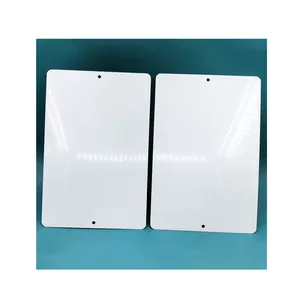 Aangepaste Sublimatie Teken Blanks Deur Hanger 12 "X 8" Inch Metalen Foto Afdrukken Wit Aluminium Platen Voor Sublimatie Afdrukken