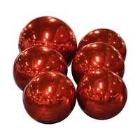 Décoration boule à miroir gonflable ballon miroir sphère miroir géant pour la fête boule rouge scellée grande boule brillante couleur rouge