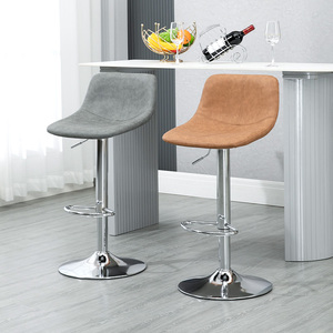 Bar <strong>Stools</strong> Cafe Furniture Restaurant Nordic Kitchen Cheap Gold High Chair Counter Modern Leather Metal Bar <strong>Stools</strong> <strong>With</strong> <strong>Back</strong> - Product Image 2