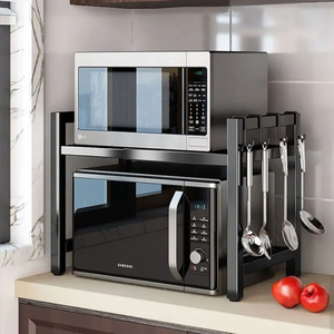 <span class=keywords><strong>Salvaspazio</strong></span> retrattile Dual Tier da <span class=keywords><strong>cucina</strong></span> per forno <span class=keywords><strong>a</strong></span> microonde sul piano di lavoro organizzatore di elettrodomestici - Product Image 2