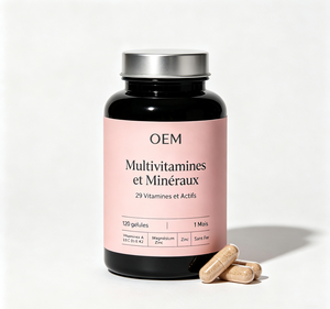 Multivitamines et Miné<span class=keywords><strong>raux</strong></span> OEM 29 Vitamines et Actifs |   120 Gélules / 1 Mois |   Vitamines A, B, C, D3, E, K2 + Magnésium + Zinc | Sans Fer - Product Image 1
