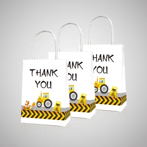 Fournitures de fête de Construction Huancai assiettes en papier tasses serviettes ensemble de vaisselle jetable pour enfants décorations de fête d'anniversaire - Product Image 5