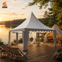 Tente de réception pour 6 à 8 personnes, petite tente de jardin en PVC transparente, tente de pagode en vente, tente extérieure imperméable en aluminium DC, ISO9001
