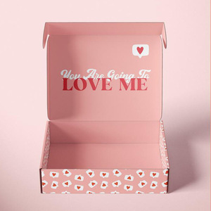 Custom Print Logo Pink Small Shipping Packaging <strong>Box</strong> Cosmetic Skin Care Jewelry Clothing <strong>Gift</strong> Cardboard Kraft <strong>Christmas</strong> Paper <strong>Box</strong> - Product Image 1