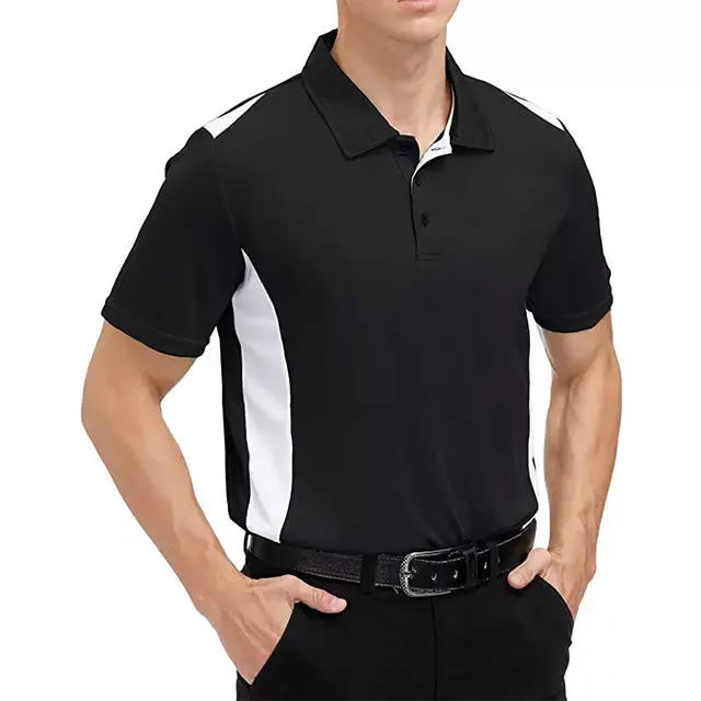 Pakaian Golf bordir dicetak desain kustom polos putih hitam Golf katun poliester kaos Polo pria kosong