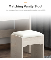 Offre Limitée : Ensemble Coiffeuse en Bois Vertical Durable avec Rangement Intégré, Design Moderne, Idéal pour Petits Espaces et Chambres