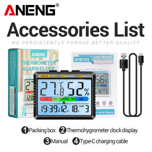 ANENG AP01 Digitales Hygrometer-Thermometer 1-Grad-Genauigkeit Automatische Prüfung Celsius-Anzeige Feuchtigkeitsmesser Alarm-Testgerät - Product Image 6