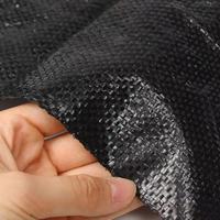 Tapis anti-mauvaises herbes tissés en PP robustes 100 g/m², tapis anti-mauvaises herbes tissés en PP 130 g/m² noir stabilisé anti-UV perméable à l'eau, rouleau de 2 m