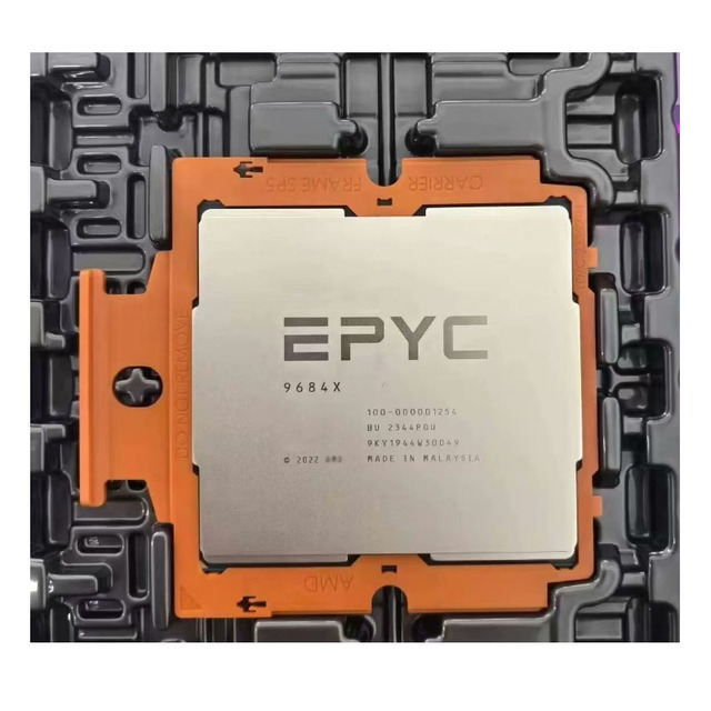 New Epyc Cpu 9684X (96C/192T) Ddr5 4800MHz 5nm Sp5 2.55GHz 1152MB L3 Cache Enterprise Server Processor for Ai