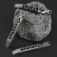 Outil de survie de poche multifonction en alliage de titane, tire-bouchon portable, coupe-corde, pour le camping en plein air, logo personnalisé