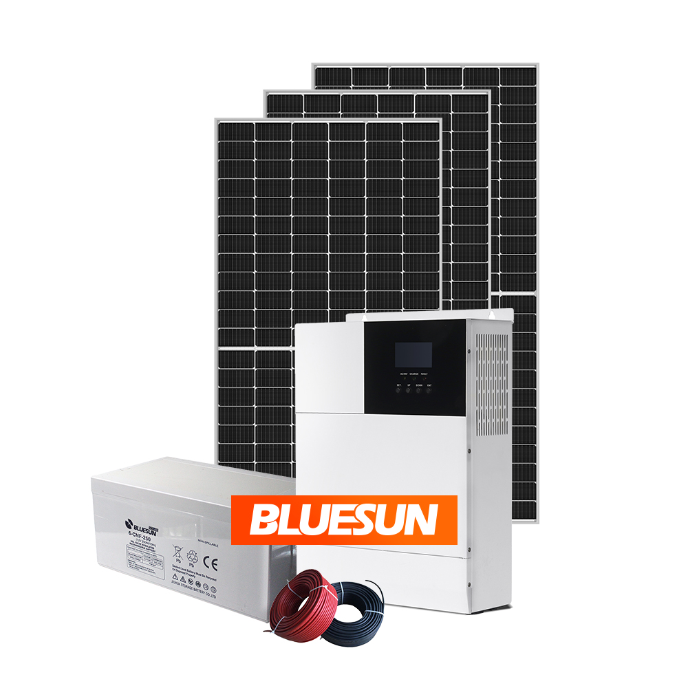 Sistema solar potovoltaico 3kv 5kw 6kw 8kw 10kw sistema de energia solar doméstico com bateria preço de uma placa para casa inteira